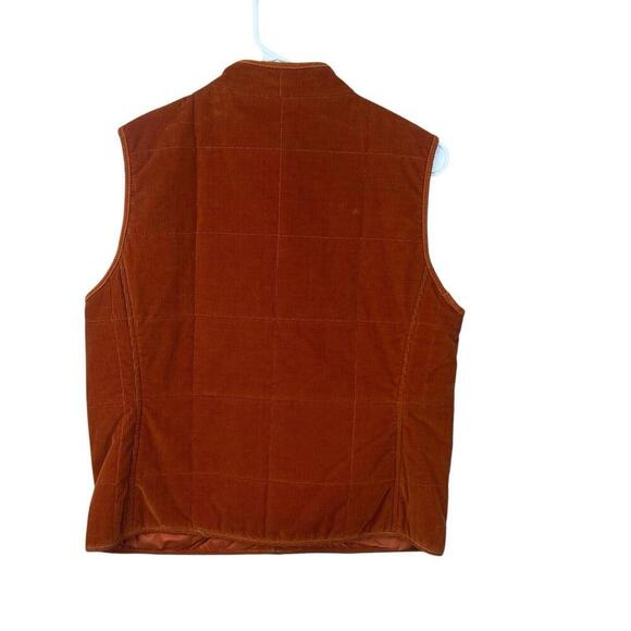 Max Mara Weekend By Max Mara Deep Orange Corduroy Lined Vest Size 4 - Picture 2 of 8
